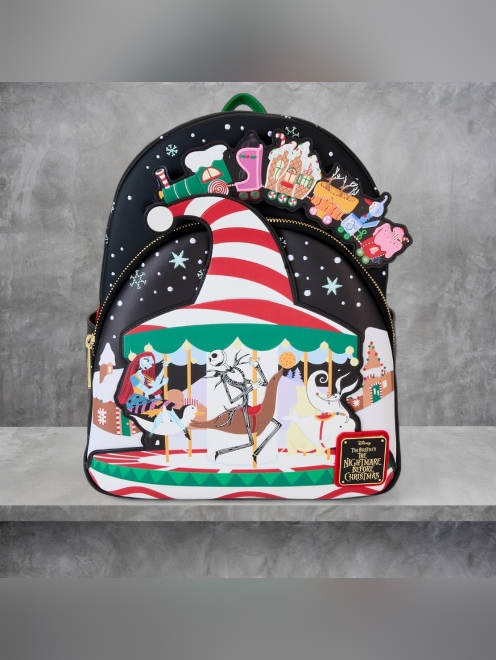 Loungefly NBC Christmas Town Carousel GITD Backpack 🎒